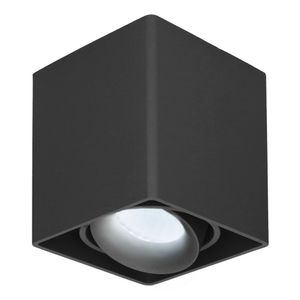 Dimbare LED Opbouwspot/plafondspot plafond Esto Zwart incl. GU10 spot 5W 6000K IP20 kantelbaar