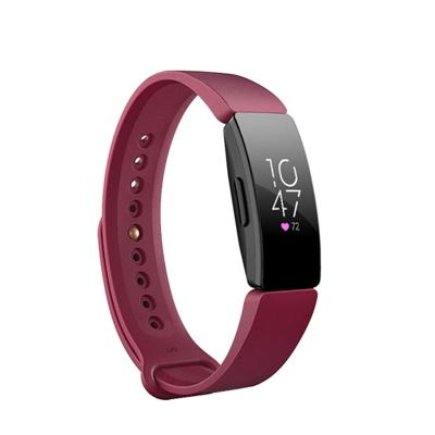 Slimme horloge snap bevestiger polsband horlogeband voor Fitbit Inspire HR (wijn rood)