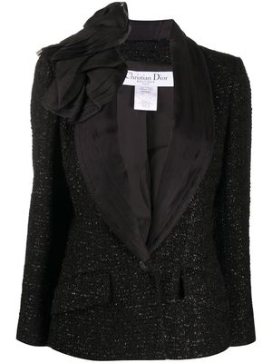 Christian Dior Pre-Owned veste volantée à design texturé - Noir