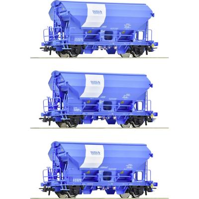 Roco 6600134 H0 3-delige set zwenkdakwagens van de Duplo