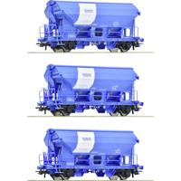 Roco 6600134 H0 3-delige set zwenkdakwagens van de Duplo Roco 6600134 H0 3-delige set zwenkdakwagens van de Duplo