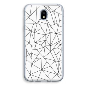Geometrische lijnen zwart: Samsung Galaxy J5 (2017) Transparant Hoesje