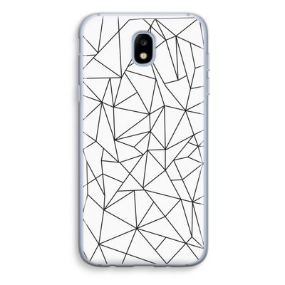 Geometrische lijnen zwart: Samsung Galaxy J5 (2017) Transparant Hoesje