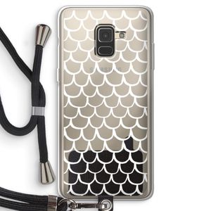 Dakpannetjes: Samsung Galaxy A8 (2018) Transparant Hoesje met koord