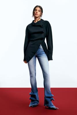 Asymmetrisch egonlab overhemd - BLACK - L