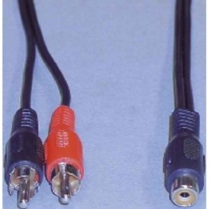e+p B 19 audio kabel 0,2 m 2 x RCA RCA Zwart