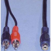 e+p B 19 audio kabel 0,2 m 2 x RCA RCA Zwart - thumbnail