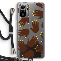 Hands dark: Xiaomi Redmi Note 10S Transparant Hoesje met koord
