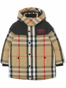 Burberry Kids doudoune à capuche détachable - Tons neutres