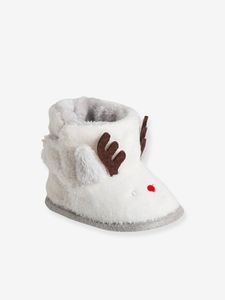 Gevoerde pantoffellaarsjes voor baby's ecru