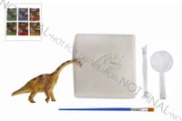 DinoWorld fossiel hakken puzzel met extra dinosaurus figuur 6ass - thumbnail