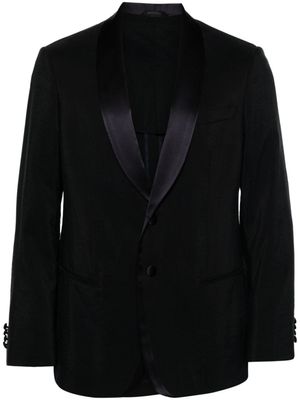 Giorgio Armani blazer à effet froissé - Bleu