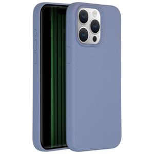 Accezz Liquid Silicone Backcover iPhone 15 Pro Max Telefoonhoesje Grijs