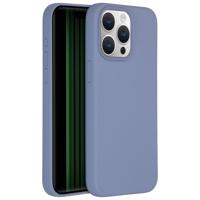Accezz Liquid Silicone Backcover iPhone 15 Pro Max Telefoonhoesje Grijs