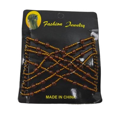 3 STKS vrouw elastische magie DIY Vintage hoofdband mode haar Maker Bun haren kammen metalen haarspelden haaraccessoires (koffie)