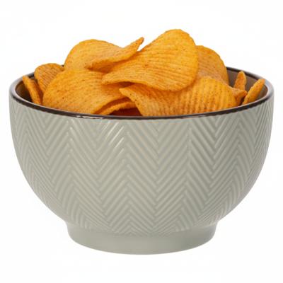 Serveer/chips schaaltje Fishbone - lichtgrijs - 14 x 8 cm - keramiek - kommetjes - 680 ml Serveer/chips schaaltje Fishbone - lichtgrijs - 14 x 8 cm - keramiek - kommetjes - 680 ml