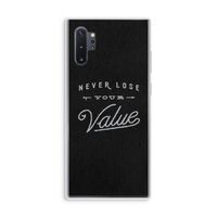 Never lose your value: Samsung Galaxy Note 10 Plus Transparant Hoesje