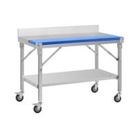 RVS werktafel - ECO - 120 x 70 cm - 200 kg - achterwand - Royal Catering