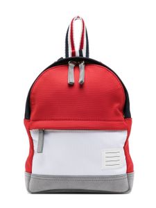 Thom Browne Kids sac à dos colour block - Rouge