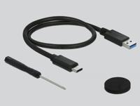 DeLOCK 42611 behuizing voor opslagstations HDD-/SSD-behuizing Zwart, Wit 2.5" - thumbnail