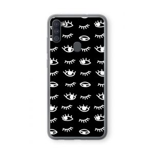 Eye pattern #3: Samsung Galaxy A11 Transparant Hoesje