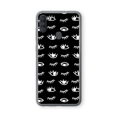 Eye pattern #3: Samsung Galaxy A11 Transparant Hoesje
