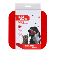 Eat Slow Live Longer Lick Mat Quad Red - thumbnail