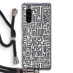 Moroccan Print: Sony Xperia 5 Transparant Hoesje met koord
