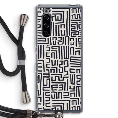 Moroccan Print: Sony Xperia 5 Transparant Hoesje met koord