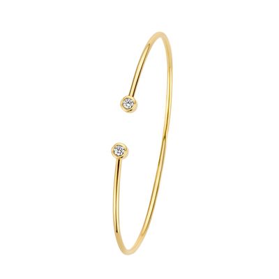 Armband Spang geelgoud-diamant 0.19ct H Si 55 mm