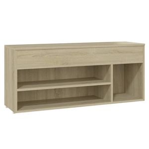 The Living Store Opbergbank Sonoma Eiken - Schoenenkast - 105 x 30 x 45 cm