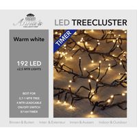 1x Clusterverlichting met timer en dimmer 192 leds warm wit 1 m - thumbnail