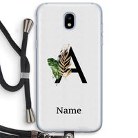 Charcoal Flora: Samsung Galaxy J5 (2017) Transparant Hoesje met koord