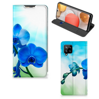 Samsung Galaxy A42 Smart Cover Orchidee Blauw - Cadeau voor je Moeder - thumbnail