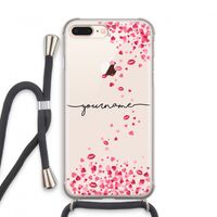 Hartjes en kusjes: iPhone 8 Plus Transparant Hoesje met koord