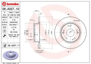 Remschijf BREMBO, Remschijftype: Massief, u.a. für Honda