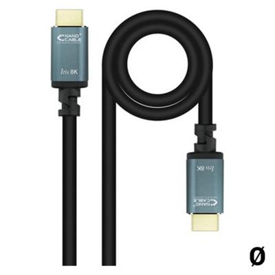 HDMI-Kabel NANOCABLE 8K Ultra HD Zwart - Maat: 2 m