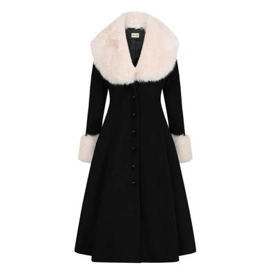 Banned Martha Faux Fur Coat Black-M