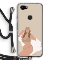 One of a kind: Pixel 3a Transparant Hoesje met koord One of a kind: Pixel 3a Transparant Hoesje met koord