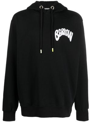 BARROW hoodie en coton à logo imprimé - Noir