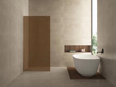 Wiesbaden Inloopdouche Slim Brons Rookglas 100x200 8 mm Nano Coating