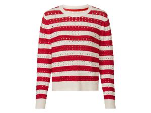 esmara Dames pullover (XS (32/34), Rood gestreept)