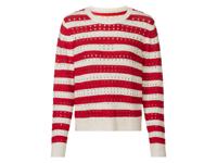 esmara Dames pullover (XL (48/50), Rood gestreept) - thumbnail