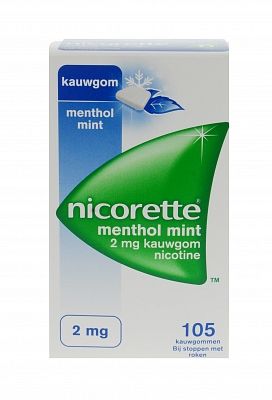 Nicorette kauwgom menthol mint 2mg Nicorette kauwgom menthol mint 2mg