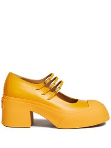 Marni escarpins en cuir à boucle - Jaune