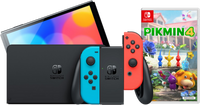 Nintendo Switch OLED Rood/Blauw + Pikmin 4