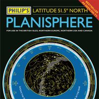 Sterrenkaart - Planisfeer Planisphere (Latitude 51. 5 North) | Philip's Maps - thumbnail