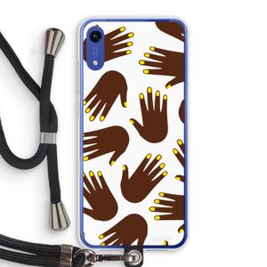Hands dark: Honor Play 8A Transparant Hoesje met koord