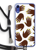 Hands dark: Honor Play 8A Transparant Hoesje met koord