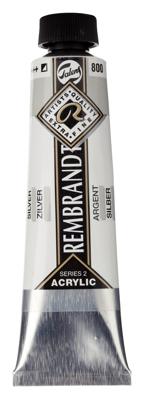 Rembrandt Acrylverf Tube 40 ml - Zilver 800